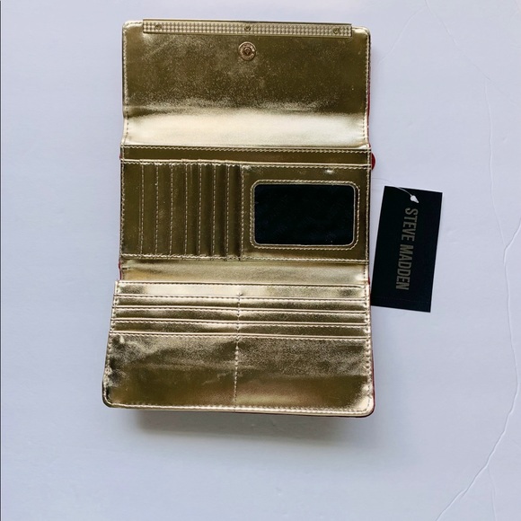 Steve Madden Tri-Fold Wallet, Red, NWT - Picture 8 of 12